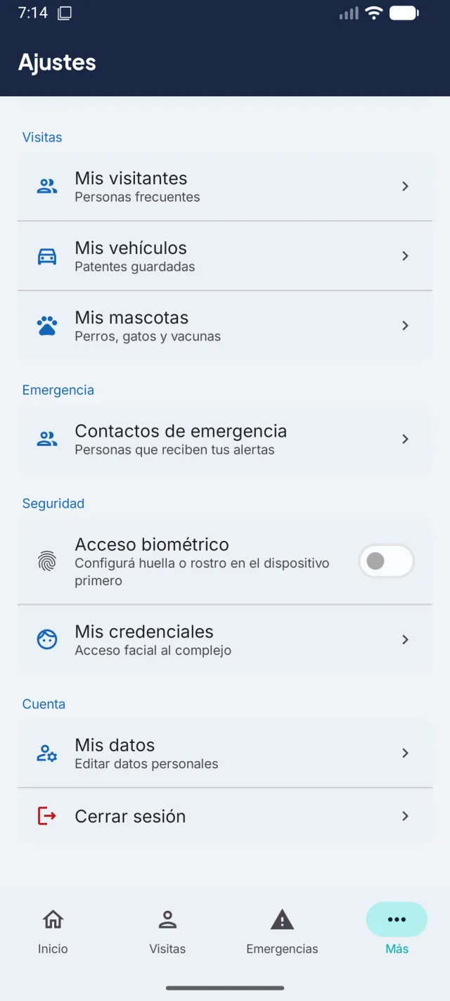 Listado de credenciales del vecino con su estado